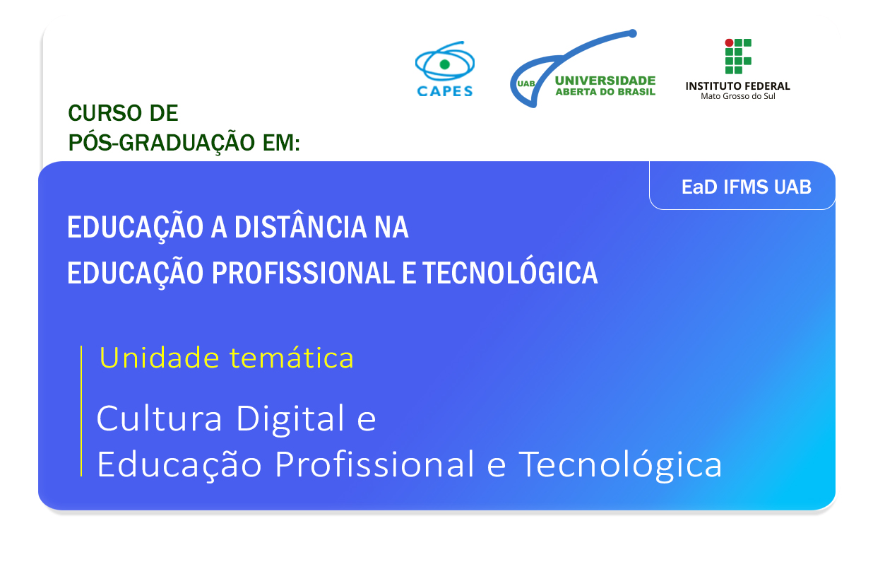 Cultura Digital e Educação Profissional e Tecnológica 