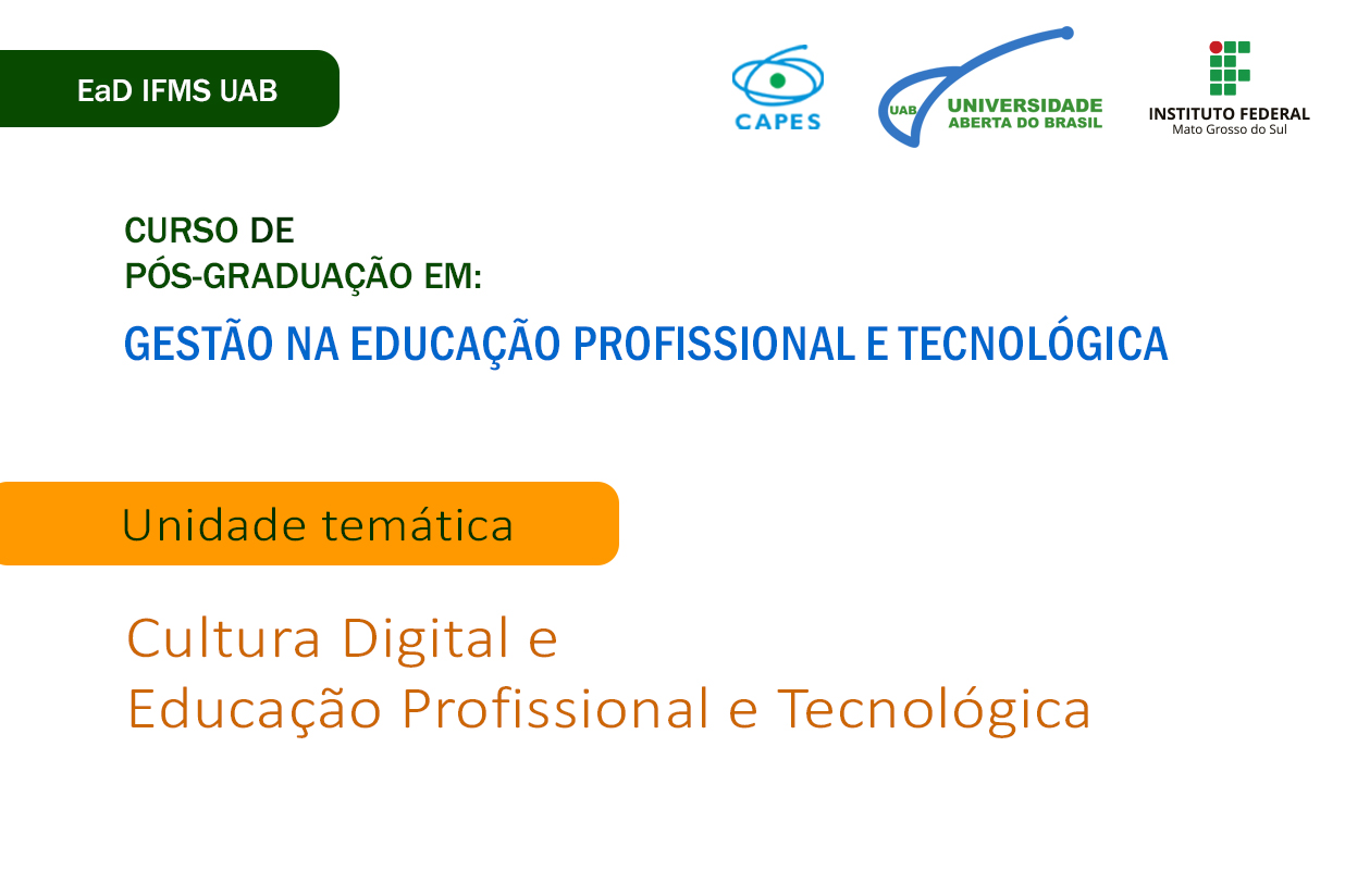 Cultura Digital e Educação Profissional e Tecnológica
